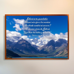 Alzaré mis ojos a los montes cuadro vidrio HD 29,7x21 cms.