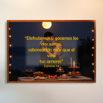 Disfrutemos y gocemos los dos juntos cuadro vidrio HD 29,7x21 cms.